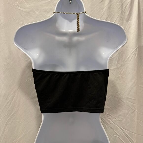 Y2K Style Cross Rhinestone Tube Top Strapless Goth Grunge Small - Picture 5 of 6